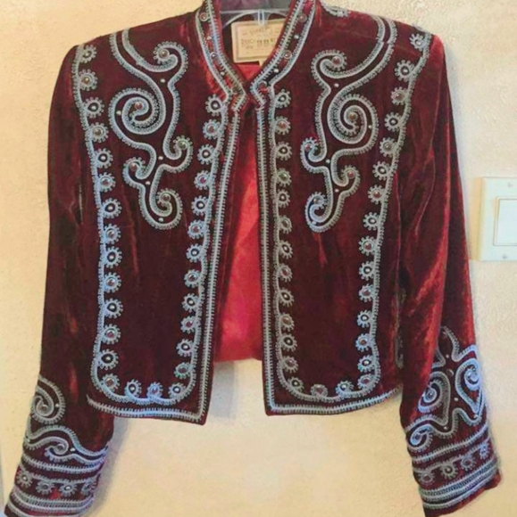 Double D Ranch Jackets & Blazers - Double D Ranch Red Velvet Jacket